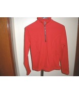 WOMEN&#39;S RED NILS SPORTSWEAR 1/2 ZIP BASELAYER PULLOVER FLEECE BACKED SZ ... - $37.61