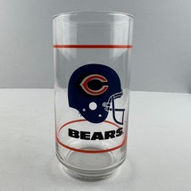 Chicago Bears 1980s Collector Tall Drinking Glass Mobil Gas Station Promotion - £6.97 GBP