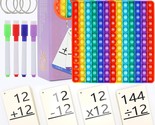 Math Flash Cards + Pop Fidget Chart - Math Games For Kids Ages 4-8- Mult... - $46.99