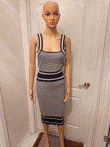 Juniors Striped Knit Fitted Sleeveless Dress - £18.53 GBP