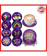 8 Acrylic Diamond Art Coasters with Holder - Engaging DIY Project for Al... - $573.57 MXN