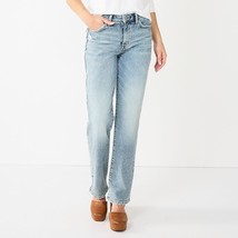 Women&#39;s Sonoma High Rise Vintage-styled Straight-Leg Jeans, Size: 14S, Blue - $21.51