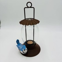 Hallmark Marjolein Bastin votive candle holder bird feeder lantern blue jay - £43.52 GBP