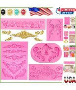 Baroque Style Silicone Molds: 5-Piece Set for Creative Cake &amp; Craft Proj... - $26.56 CAD