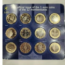 First Official Issue of 1 Euro Coins UNC set - £35.48 GBP