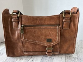 BOC Born Concepts Brown Shoulder Bag Great Condition Exterior &amp; Interior Pockets - £20.92 GBP