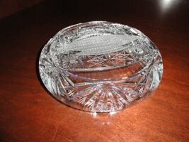 Crystal Glass Large Ashtray 8.75" Diameter NIB image 2