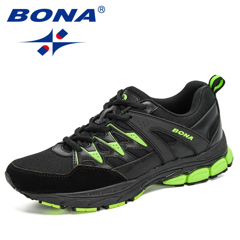 BONA 2024 New Designers Men   Athletic Shoes Super Light Outdoor Black  Shoes Ma - £174.25 GBP