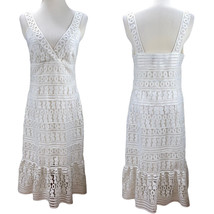 New Diane Von Furstenberg White Embroidered Lace Sleeveless Dress Vintage DVF - £237.27 GBP