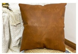 Boho Throw Pillow Cover, Decorative Woven Striped w/ Tassels Brown - £9.96 GBP