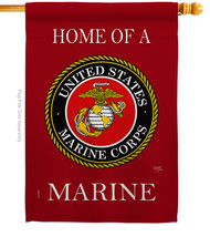 Home of Marine Corps - Impressions Decorative House Flag H108473-BO - £32.92 GBP