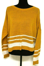SONOMA  KNIT SWEATER XXL MUSTARD YELLOW RELAX FIT CREW NECK LONG SLEEVE ... - £14.75 GBP