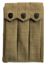 U.S. Army GI Repro Canvas Triple Cell 3 Pocket 30 Round Belt Pouch Holde... - $23.36