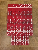 28 Red Bakelite Catalin Dominoes by Cardinal NY - £72.31 GBP