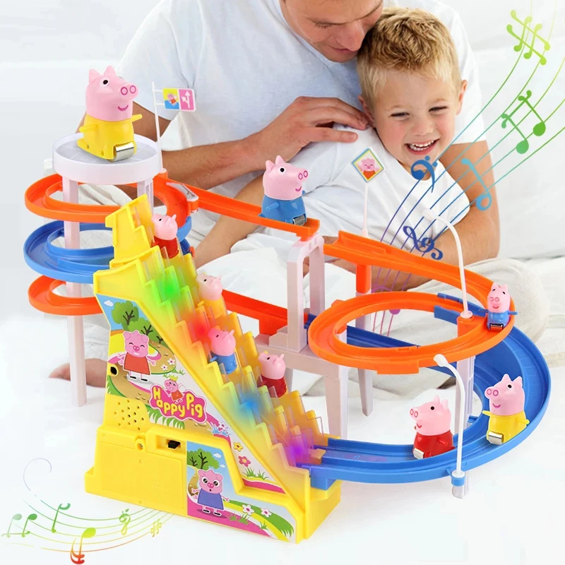 Play DIY Track Toy Climb Stairs For Boys Girls Play&#39;s Cartoon Ducks  Electronic  - £23.12 GBP
