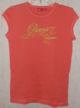 New! Womens Puma Orange W/ Gold Graphic Knit Top Size Xl - £14.67 GBP