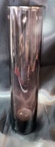 Purple Amythest Hand Blown 7.5 Inch Tall Cylinder Bud Vase Modern Art Deco Style - £15.06 GBP