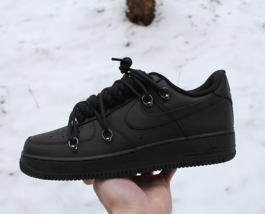 Custom Black Air Force 1s Mens Womens - $307.91 CAD