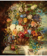 Hans Zatzka 1859 1945 Summer Flowers on a Ledge - £25.22 GBP+