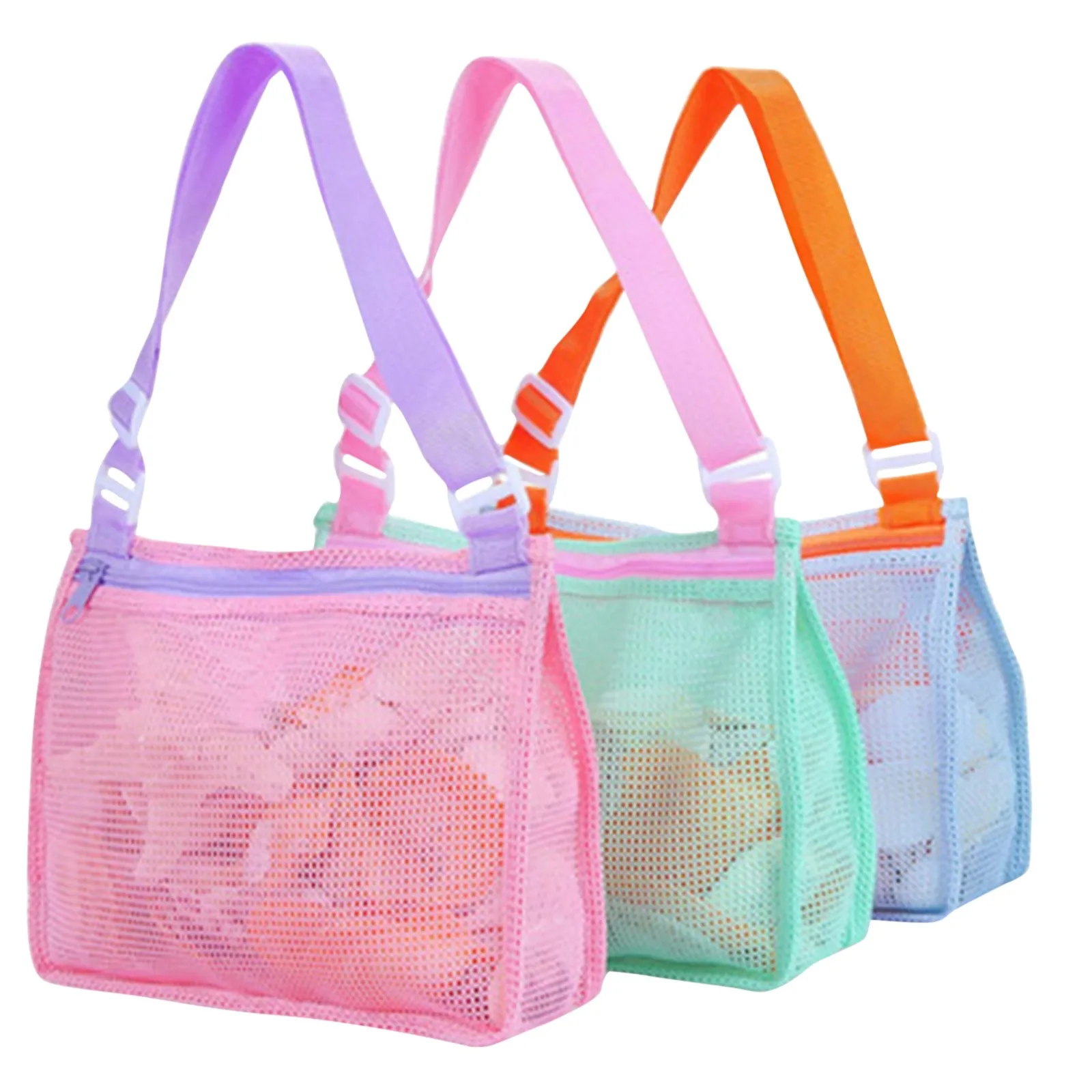 Kids Toy Mesh Bag Beach Shell Collection Bag Sand Toy Storage Mesh Bag for Boys - £12.31 GBP+