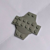 Lego 6x6x2/3 Cross Plate with Dome Light Bluish Gray Lot of 1 - £0.78 GBP