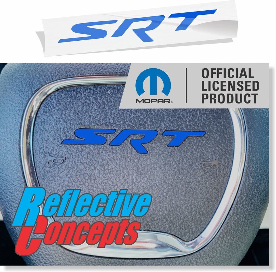 Steering Wheel SRT Overlay Decal for 2015-2023 Dodge Challenger SRTMopar Offi...
