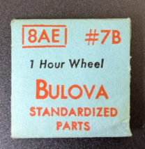 NOS Genuine BULOVA Cal. 8AE WATCH HOUR WHEEL PART# 7B - £10.15 GBP
