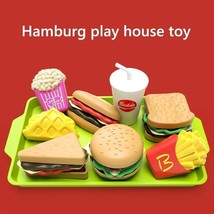 9 PCS Pretend Snack Hamburger Toy Set - Kitchen Play Food - Kids&#39; Birthday Gift - £8.78 GBP