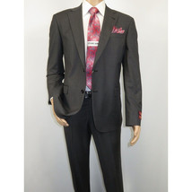 Men Suit BERLUSCONI Turkey 100% Soft Italian Wool Super 180's #Ber26 Gray Plaid image 4