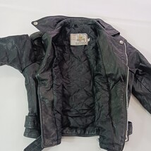 Gino Leather Jacket Girls Size M Fundamental Fashion Euro Style Full Zip Black image 10