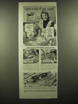 1948 Cut-Rite Wax Paper Ad - Here&#39;s a test of wax papers - $18.49