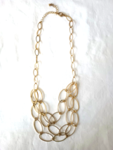 Women&#39;s Fashion Statement  Necklace Gold Tone Metal Links Unbranded - $15.00
