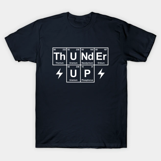 Thunder Up, Periodic Table - Navy T-Shirt - €14,48 EUR