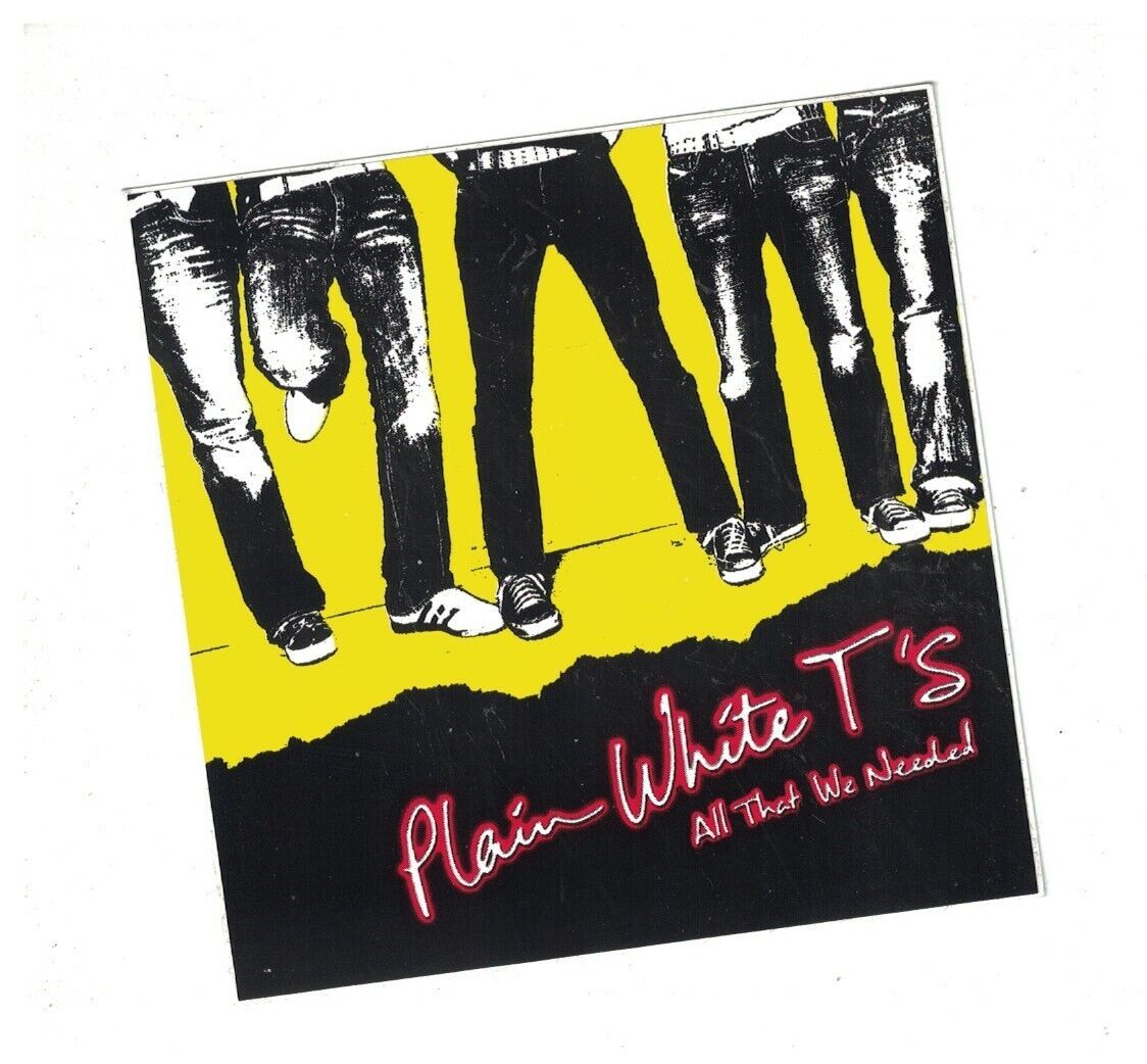 Plain White T&#39;s All That We Needed Album release Vinyl Sticker silver 4&quot;... - $1.99
