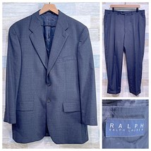 Ralph Ralph Lauren RRL Wool Suit Gray Two Button Mens 42R 36x28 Pleated Pants - $108.89