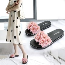Women&#39;s Sandals New Sequin flat bottom fashion flower women&#39;s slippers beach wom - £21.29 GBP