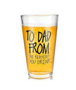 NEW Dad Beer Pilsner Glass 16 oz. from the reasons you drink funny father gift - $8.95