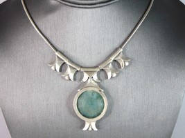 Womens Vintage Estate Sterling Silver Weishoff Necklace W/ Pendant 40.3g E1311 - £158.27 GBP