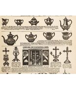 1900 Tea Sets Candelabra Advertisement Victorian Sears Roebuck 5.25 x 7&quot;  - $184.02 MXN