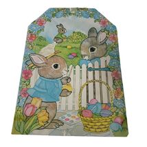 Vintage Easter Paper Wall Decoration Eureka USA Bunnies Easter Eggs Flow... - $16.72 CAD