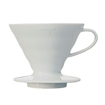 Hario V60 Ceramic Coffee Dripper Pour Over Cone Coffee Maker Size 02, White - £40.32 GBP