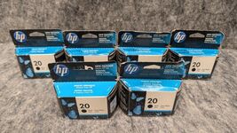 6 x Genuine HP 20 Black Ink Cartridge  C6614D  Genuine EXP 2011/2014 New - $39.99