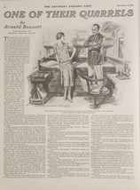 1925 Magazine Picture Couple in Yacht Cabin Illustrated by Arthur William Brown - £15.58 GBP