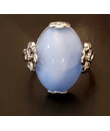 Avon Victorian Splendour Blue Moonstone RING size 7 Nickel Free Silver T... - £23.48 GBP