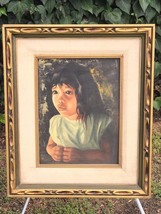 ARLETTE Vintage Original Mid Century Modern Signed Oil on Canvas &quot;The Asking&quot;  - £221.45 GBP