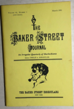 The Baker Street Journal Vol 41 #1 March 1991 Vintage Sherlock Holmes Fanzine - £11.83 GBP