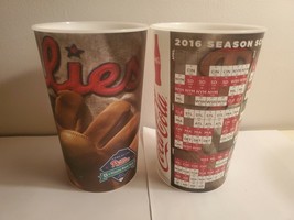 Lot of 2 Philadelphia Phillies 2016 Schedule Souvenir Cups - $8.99