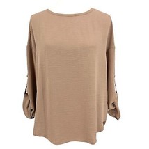 Blouse Small Tan women&#39;s Adyson Parker adjustable sleeves blouse - $12.87