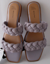 New Memory Foam Slide Sandals Two Band Braided Lavender Sz 8 - £4.63 GBP