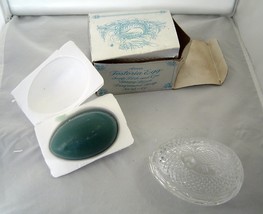  Vintage Fostoria Avon 1977 Mothers Day Crystal Glass Egg  Soap Trinket Dish  - £10.26 GBP